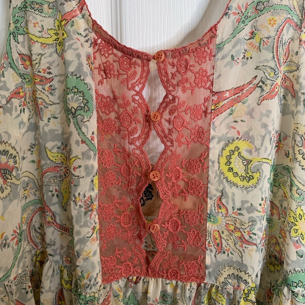 Anthropologie Fleur Wood Carina Paisley Chemise Mini Dress - Picture 3 of 7